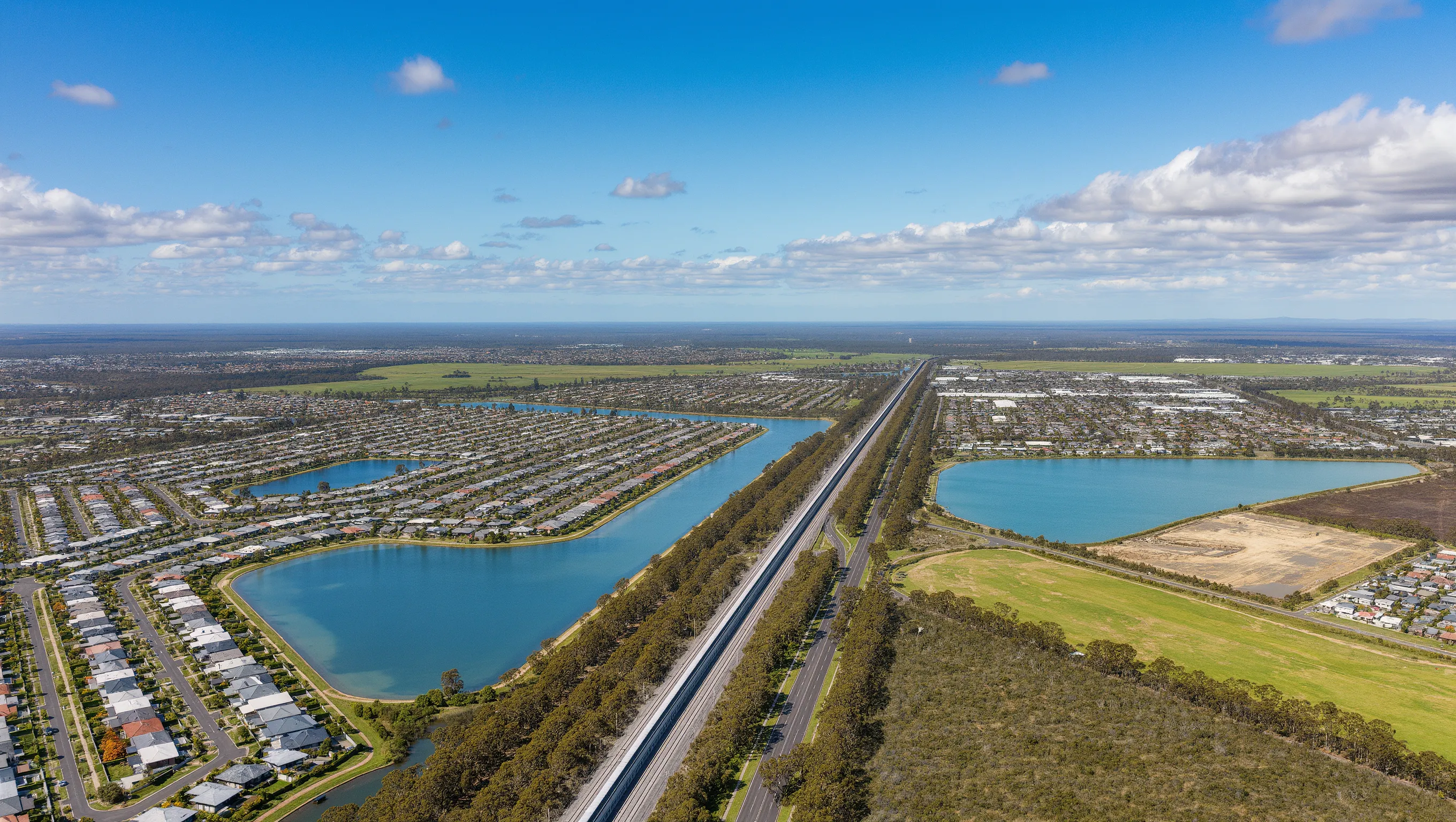 Aerial view of Cardinia Road community — artist's impression